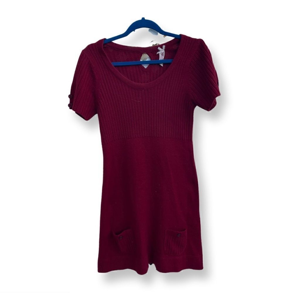 Derek Heart - Red Sweater Dress Knee length- Large